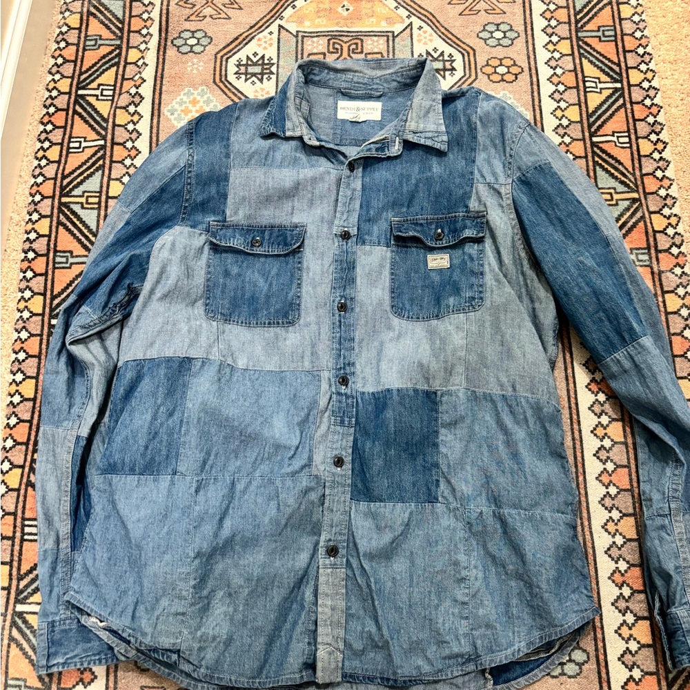 Ralph Lauren Denim and supply Patchwork Button-Up Shirt
